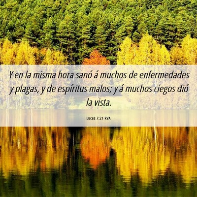 Picture 06 - Lucas 7:21 RVA - Y en la misma hora sanó á muchos de - Bible Verse Picture