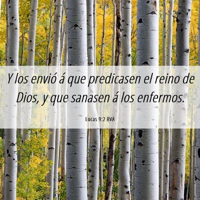 Picture 06 - Lucas 9:2 RVA - Y los envió á que predicasen el reino de Dios, - Bible Verse Picture