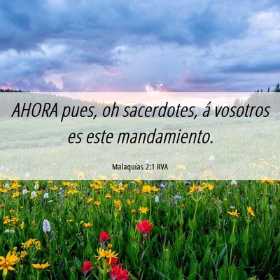 Picture 06 - Malaquías 2:1 RVA - AHORA pues, oh sacerdotes, á vosotros es este - Bible Verse Picture