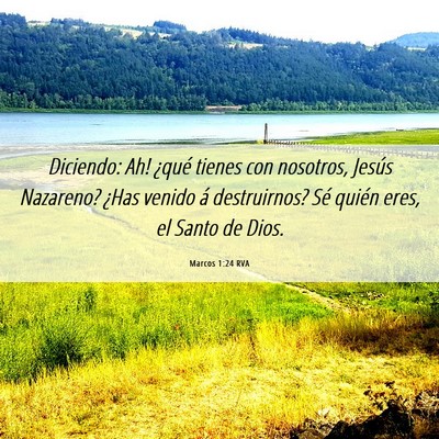 Picture 06 - Marcos 1:24 RVA - Diciendo: ­Ah! ¿qué tienes con nosotros, - Bible Verse Picture