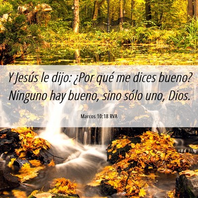 Picture 06 - Marcos 10:18 RVA - Y Jesús le dijo: ¿Por qué me dices bueno? - Bible Verse Picture