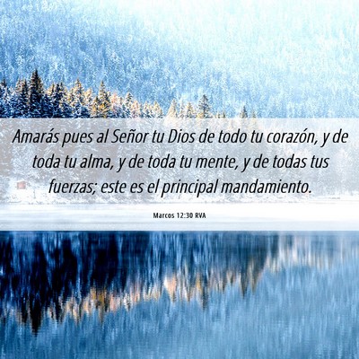 Picture 06 - Marcos 12:30 RVA - Amarás pues al Señor tu Dios de todo tu - Bible Verse Picture