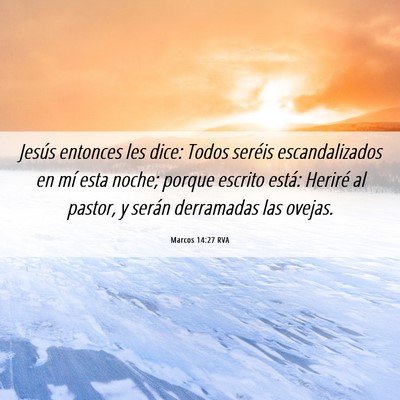 Picture 06 - Marcos 14:27 RVA - Jesús entonces les dice: Todos seréis - Bible Verse Picture