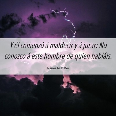 Picture 06 - Marcos 14:71 RVA - Y él comenzó á maldecir y á jurar: No conozco - Bible Verse Picture