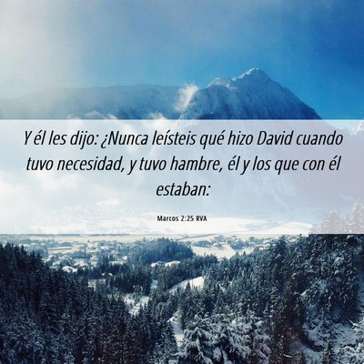 Picture 06 - Marcos 2:25 RVA - Y él les dijo: ¿Nunca leísteis qué hizo David - Bible Verse Picture