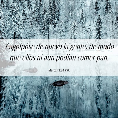 Picture 06 - Marcos 3:20 RVA - Y agolpóse de nuevo la gente, de modo que ellos - Bible Verse Picture