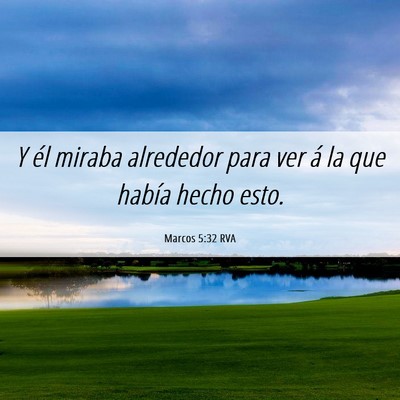 Picture 06 - Marcos 5:32 RVA - Y él miraba alrededor para ver á la que había - Bible Verse Picture