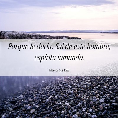 Picture 06 - Marcos 5:8 RVA - Porque le decía: Sal de este hombre, espíritu - Bible Verse Picture