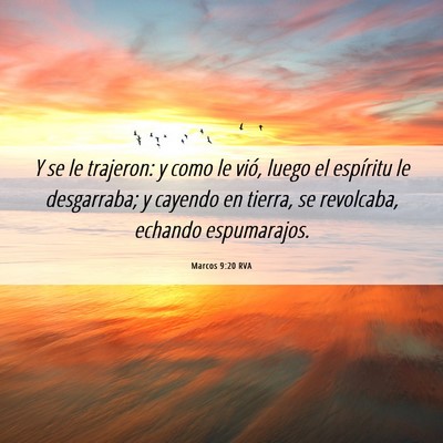 Picture 06 - Marcos 9:20 RVA - Y se le trajeron: y como le vió, luego el - Bible Verse Picture