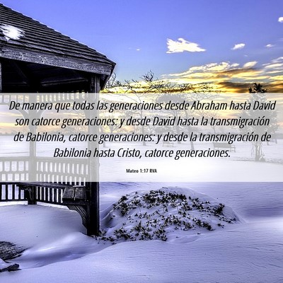 Picture 06 - Mateo 1:17 RVA - De manera que todas las generaciones desde - Bible Verse Picture