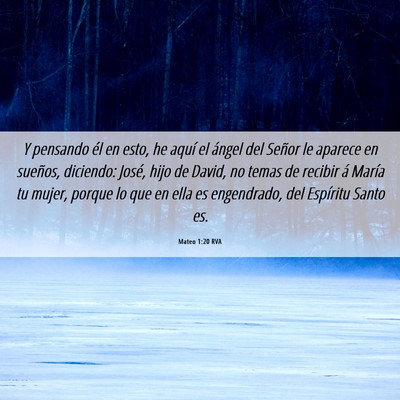 Picture 06 - Mateo 1:20 RVA - Y pensando él en esto, he aquí el ángel del - Bible Verse Picture
