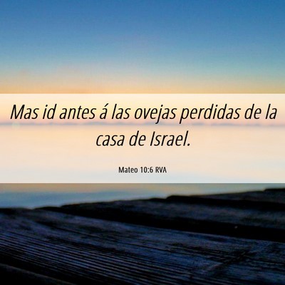 Picture 06 - Mateo 10:6 RVA - Mas id antes á las ovejas perdidas de la casa de - Bible Verse Picture
