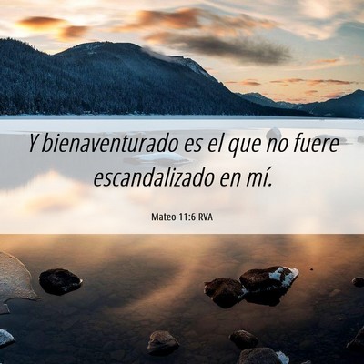 Picture 06 - Mateo 11:6 RVA - Y bienaventurado es el que no fuere escandalizado - Bible Verse Picture