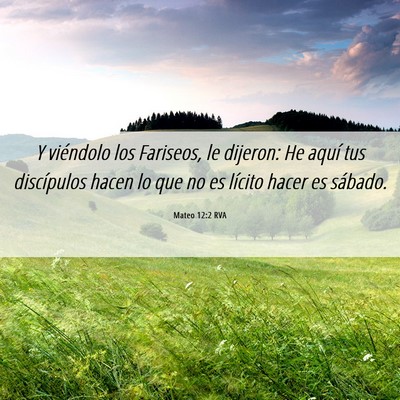 Picture 06 - Mateo 12:2 RVA - Y viéndolo los Fariseos, le dijeron: He aquí - Bible Verse Picture