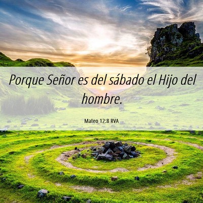 Picture 06 - Mateo 12:8 RVA - Porque Señor es del sábado el Hijo del - Bible Verse Picture