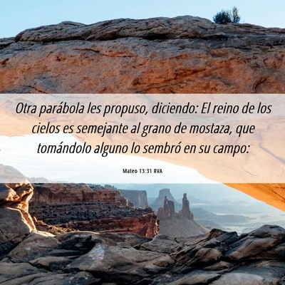 Picture 06 - Mateo 13:31 RVA - Otra parábola les propuso, diciendo: El reino de - Bible Verse Picture