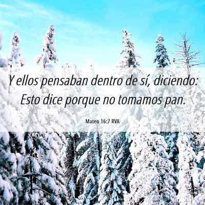 Picture 06 - Mateo 16:7 RVA - Y ellos pensaban dentro de sí, diciendo: Esto - Bible Verse Picture