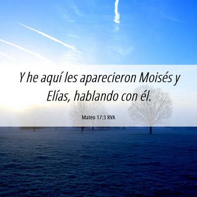 Picture 06 - Mateo 17:3 RVA - Y he aquí les aparecieron Moisés y Elías, - Bible Verse Picture