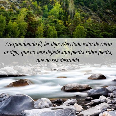 Picture 06 - Mateo 24:2 RVA - Y respondiendo él, les dijo: ¿Veis todo esto? - Bible Verse Picture