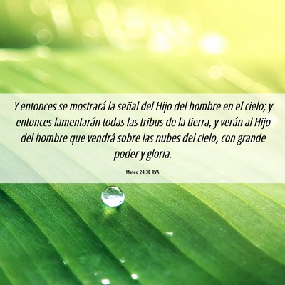 Picture 06 - Mateo 24:30 RVA - Y entonces se mostrará la señal del Hijo del - Bible Verse Picture
