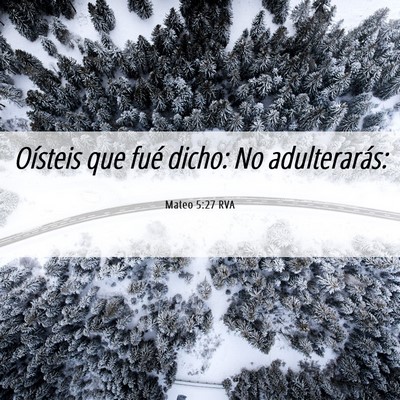 Picture 06 - Mateo 5:27 RVA - Oísteis que fué dicho: No - Bible Verse Picture