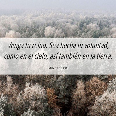 Picture 06 - Mateo 6:10 RVA - Venga tu reino. Sea hecha tu voluntad, como en el - Bible Verse Picture