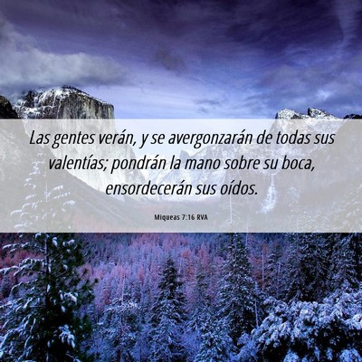 Picture 06 - Miqueas 7:16 RVA - Las gentes verán, y se avergonzarán de todas - Bible Verse Picture