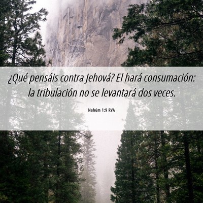Picture 06 - Nahúm 1:9 RVA - ¿Qué pensáis contra Jehová? El hará - Bible Verse Picture