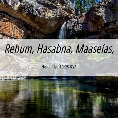 Picture 06 - Nehemías 10:25 RVA - Rehum, Hasabna, - Bible Verse Picture