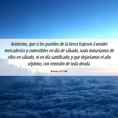 Picture 06 - Nehemías 10:31 RVA - Asimismo, que si los pueblos de la tierra - Bible Verse Picture
