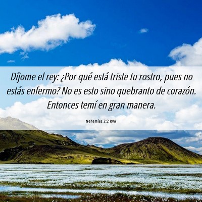 Picture 06 - Nehemías 2:2 RVA - Díjome el rey: ¿Por qué está triste tu - Bible Verse Picture