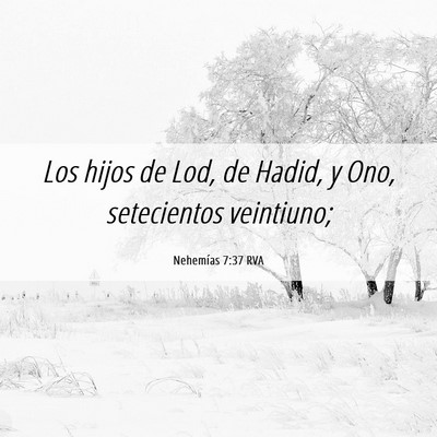 Picture 06 - Nehemías 7:37 RVA - Los hijos de Lod, de Hadid, y Ono, setecientos - Bible Verse Picture