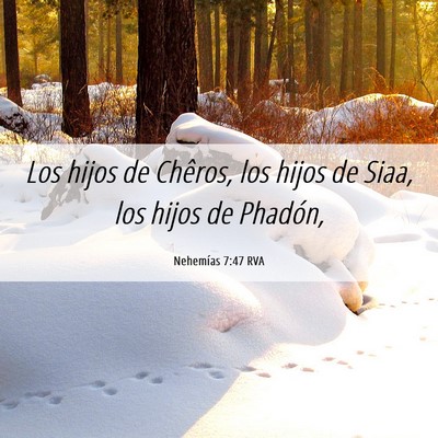 Picture 06 - Nehemías 7:47 RVA - Los hijos de Chêros, los hijos de Siaa, los - Bible Verse Picture