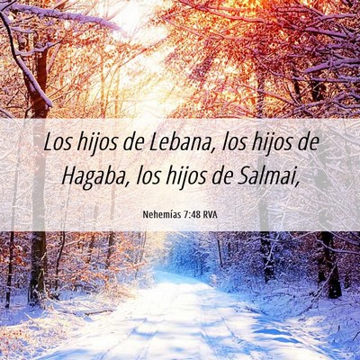 Picture 06 - Nehemías 7:48 RVA - Los hijos de Lebana, los hijos de Hagaba, los - Bible Verse Picture