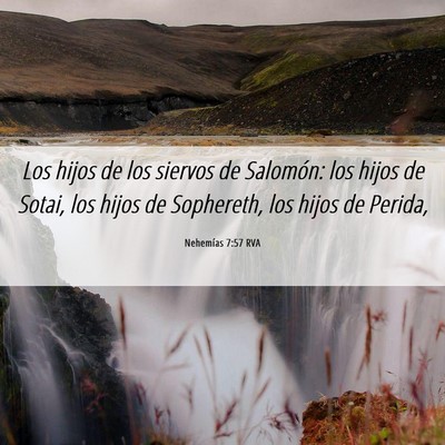 Picture 06 - Nehemías 7:57 RVA - Los hijos de los siervos de Salomón: los hijos - Bible Verse Picture