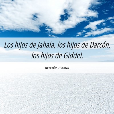 Picture 06 - Nehemías 7:58 RVA - Los hijos de Jahala, los hijos de Darcón, los - Bible Verse Picture