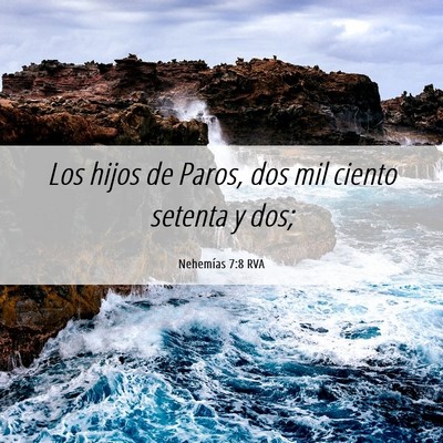 Picture 06 - Nehemías 7:8 RVA - Los hijos de Paros, dos mil ciento setenta y - Bible Verse Picture