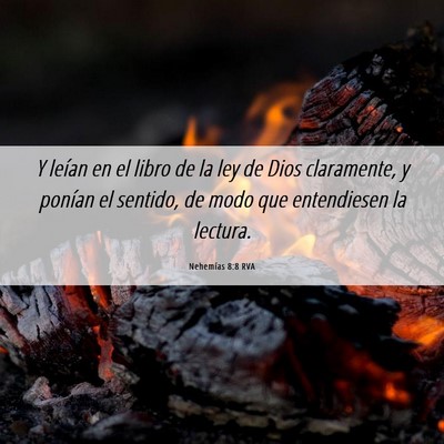 Picture 06 - Nehemías 8:8 RVA - Y leían en el libro de la ley de Dios - Bible Verse Picture