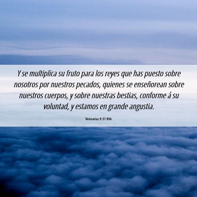 Picture 06 - Nehemías 9:37 RVA - Y se multiplica su fruto para los reyes que has - Bible Verse Picture