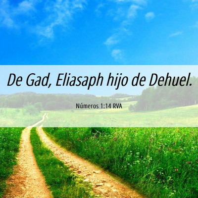 Picture 06 - Números 1:14 RVA - De Gad, Eliasaph hijo de - Bible Verse Picture