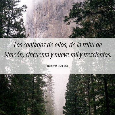 Picture 06 - Números 1:23 RVA - Los contados de ellos, de la tribu de Simeón, - Bible Verse Picture