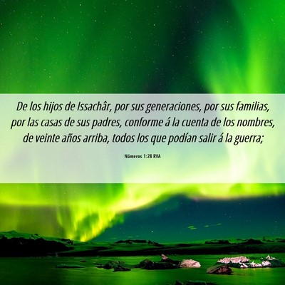 Picture 06 - Números 1:28 RVA - De los hijos de Issachâr, por sus generaciones, - Bible Verse Picture