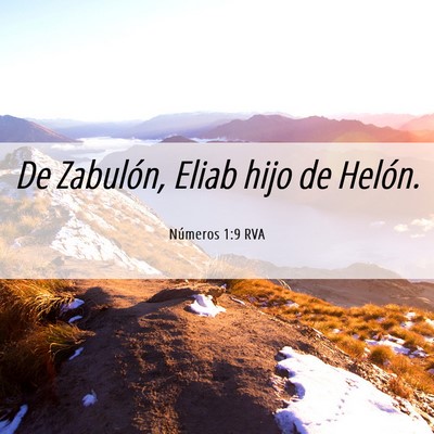 Picture 06 - Números 1:9 RVA - De Zabulón, Eliab hijo de - Bible Verse Picture