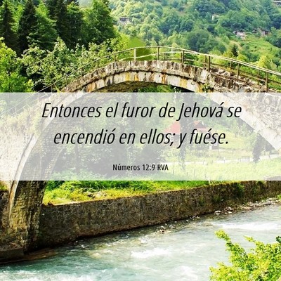 Picture 06 - Números 12:9 RVA - Entonces el furor de Jehová se encendió en - Bible Verse Picture