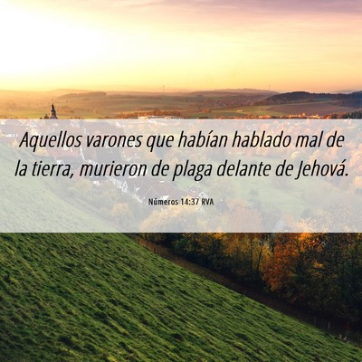 Picture 06 - Números 14:37 RVA - Aquellos varones que habían hablado mal de la - Bible Verse Picture