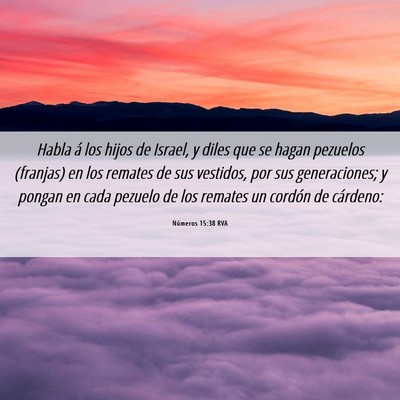 Picture 06 - Números 15:38 RVA - Habla á los hijos de Israel, y diles que se - Bible Verse Picture