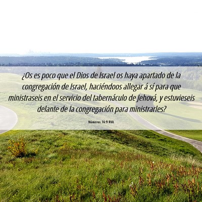 Picture 06 - Números 16:9 RVA - ¿Os es poco que el Dios de Israel os haya - Bible Verse Picture