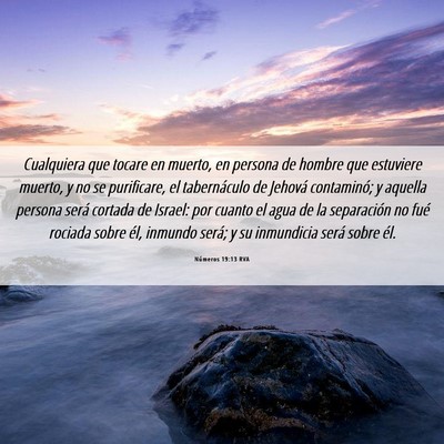 Picture 06 - Números 19:13 RVA - Cualquiera que tocare en muerto, en persona de - Bible Verse Picture