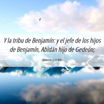 Picture 06 - Números 2:22 RVA - Y la tribu de Benjamín: y el jefe de los hijos - Bible Verse Picture