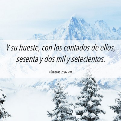 Picture 06 - Números 2:26 RVA - Y su hueste, con los contados de ellos, sesenta y - Bible Verse Picture